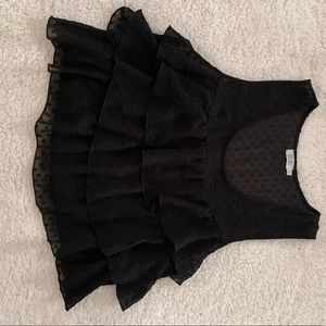Tobi ruffle layered crop tank
